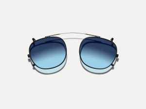 Moscot Cliptosh 49 Denim Blue (Matte Black)