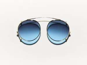 Moscot Cliptosh 49 Denim Blue (Matte Black)