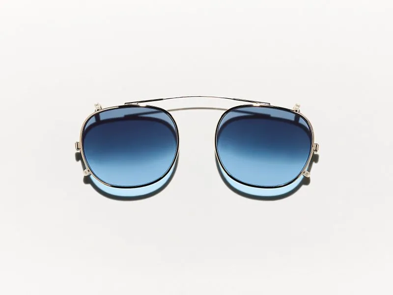 Moscot Cliptosh 52 Denim Blue (Matte Black)