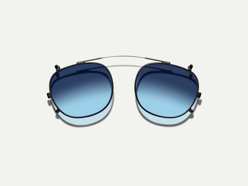 Moscot Cliptosh 44 Denim Blue (Matte Black)