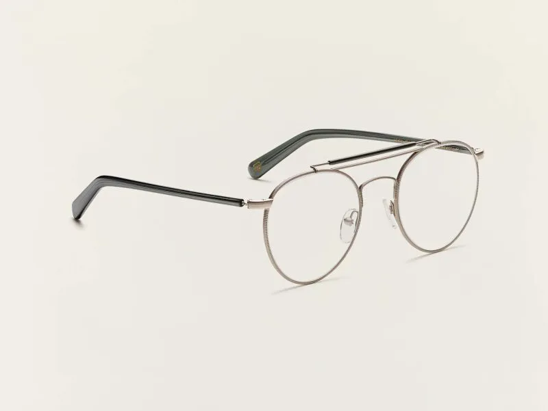 Moscot Lazer 49 Matte Silver/Dark Grey