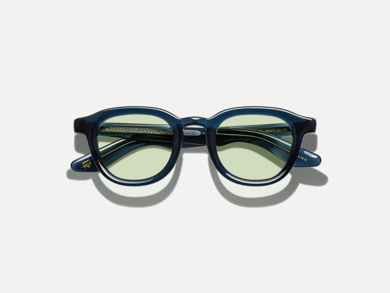 Moscot Dahven with green+ 47 Navy