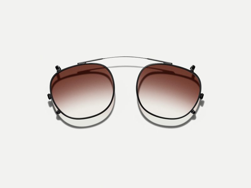 Moscot Cliptosh 49 Root Beer Fade (Matte Black)