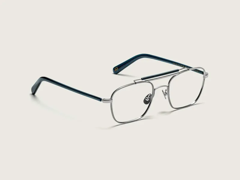 Moscot Gafilta 51 Silver/Navy Moscot Gafilta 51 Silver/Navy
