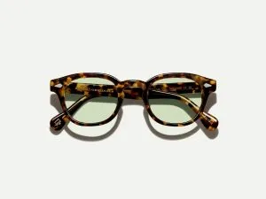Moscot Lemtosh with green+ 46 Tortoise