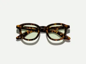 Moscot Dahven with green+ 47 Tortoise