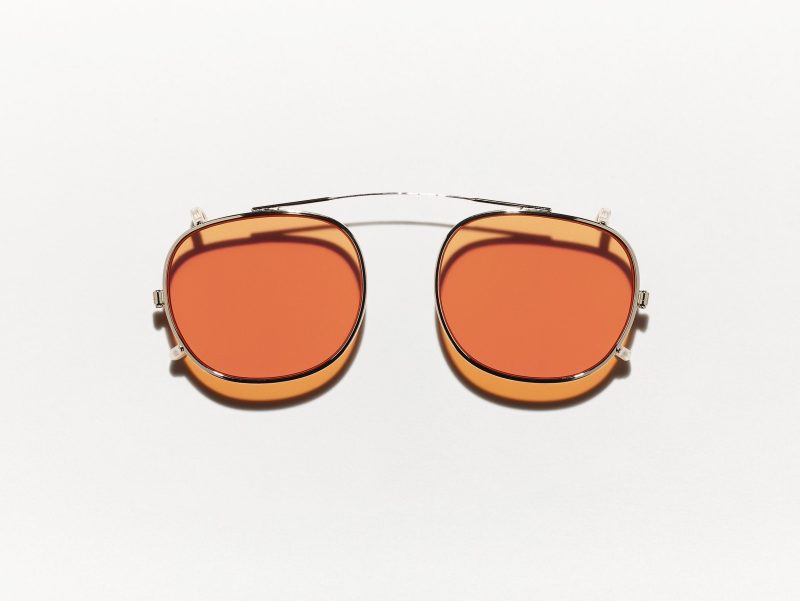 Moscot Cliptosh 46 Woodstock Orange (Matte Black)