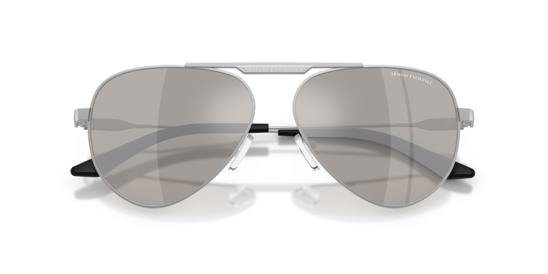 Armani Exchange AX2060S 60206G close-up ด้านหน้า เลนส์ปรอทอมเงิน