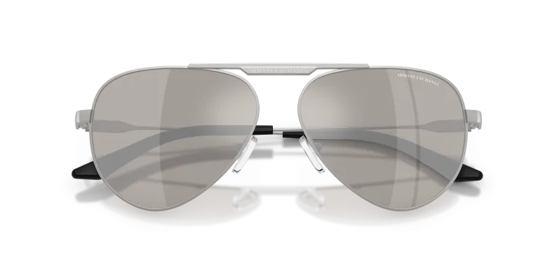 Armani Exchange AX2060S 60206G close-up ด้านหน้า เลนส์ปรอทอมเงิน