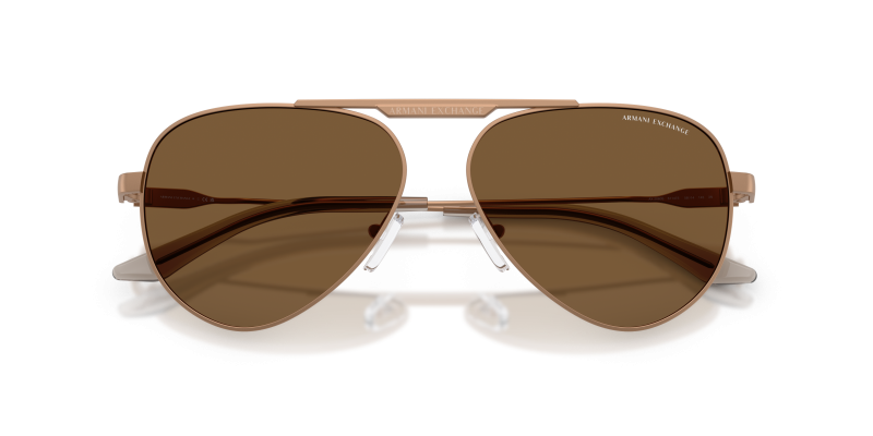 Armani Exchange AX2060S 611473 close-up ด้านหน้า เลนส์น้ำตาล Rose Gold