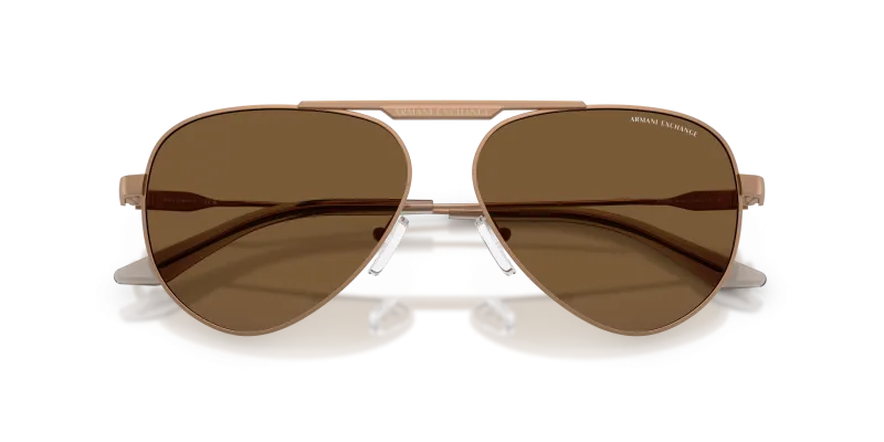 Armani Exchange AX2060S 611473 close-up ด้านหน้า เลนส์น้ำตาล Rose Gold