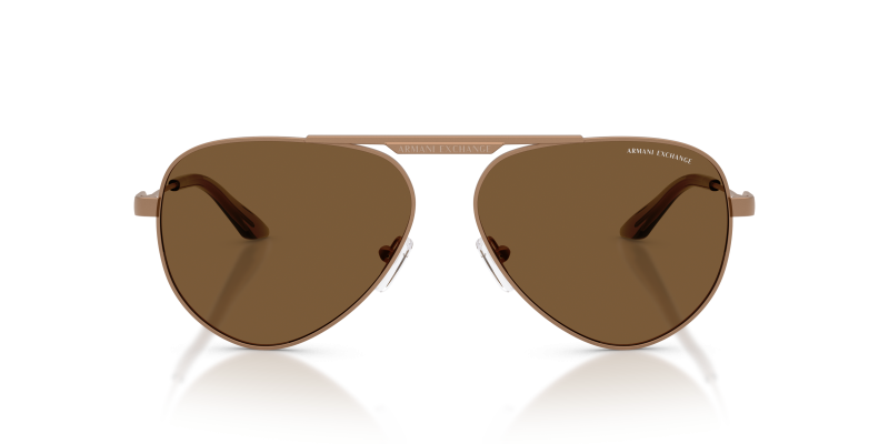 Armani Exchange AX2060S 611473 แว่นกันแดดนักบิน Matte Rose Gold เลนส์น้ำตาล