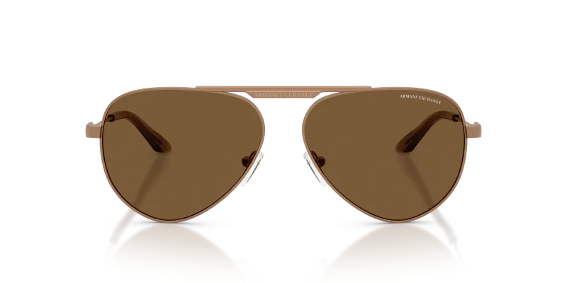 Armani Exchange AX2060S 611473 แว่นกันแดดนักบิน Matte Rose Gold เลนส์น้ำตาล