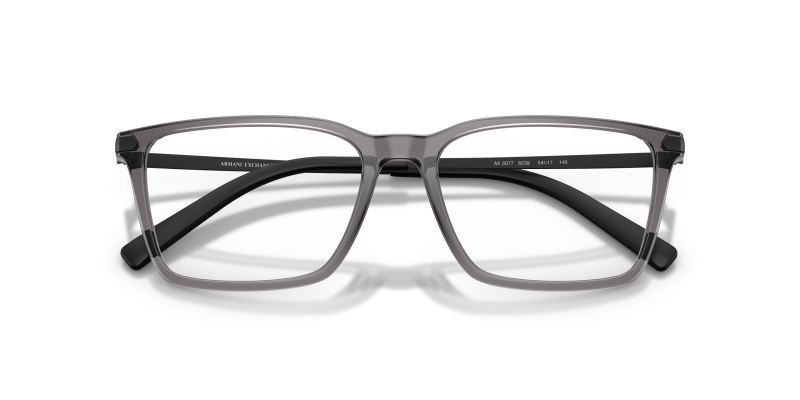 Armani Exchange AX3077 8239 close-up ด้านหน้า เทาโปร่งใส