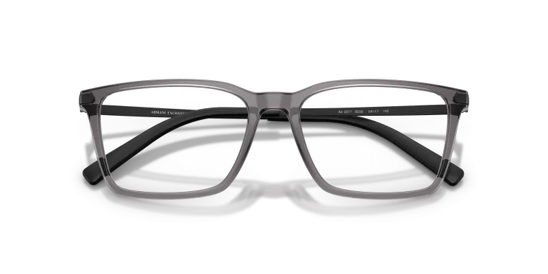 Armani Exchange AX3077 8239 close-up ด้านหน้า เทาโปร่งใส