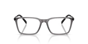 Armani Exchange AX3077 8239 แว่นสายตาเทาโปร่งใสประกาย ขาโลหะดำด้าน ผู้ชาย