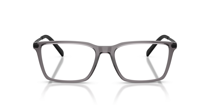 Armani Exchange AX3077 8239 แว่นสายตาเทาโปร่งใสประกาย ขาโลหะดำด้าน ผู้ชาย