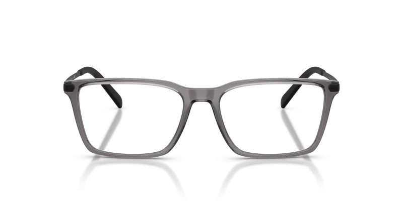 Armani Exchange Optic AX3077 8239 Shiny Transparent Grey Armani Exchange AX3077 8239 แว่นสายตาเทาโปร่งใสประกาย ขาโลหะดำด้าน ผู้ชาย