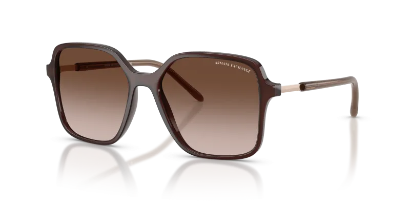 แว่นกันแดด Armani Exchange AX4163SF-839613 สีน้ำตาลโอปอล มุมสามส่วนสี่