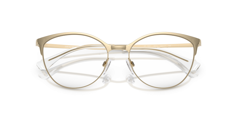 Emporio Armani EA1087 3013 ภาพสวมใส่ Cat-eye สีทองอ่อน