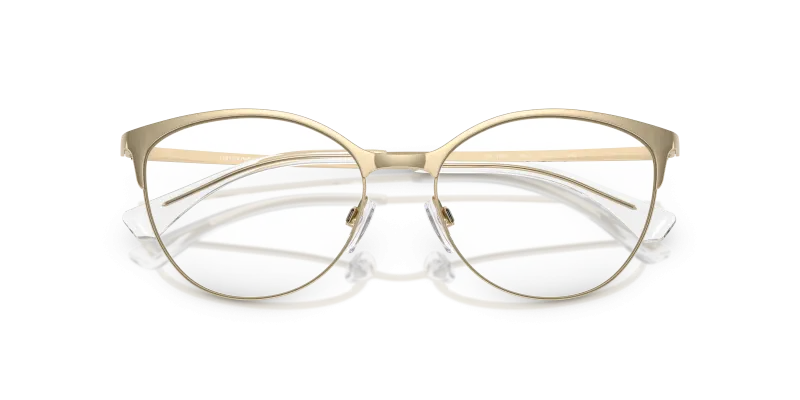 Emporio Armani EA1087 3013 ภาพสวมใส่ Cat-eye สีทองอ่อน