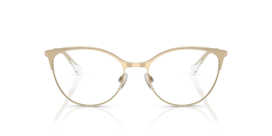 Emporio Armani EA1087 3013 สีทองอ่อนมันเงา มองด้านหน้า ทรงตาแมว