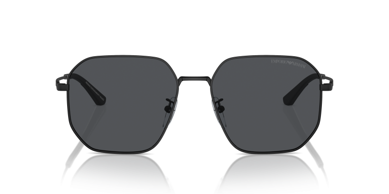 Emporio Armani EA2154D 300187 แว่นกันแดดสีดำด้านเลนส์เทาเข้ม ทรงนักบินผู้ชาย ด้านหน้า