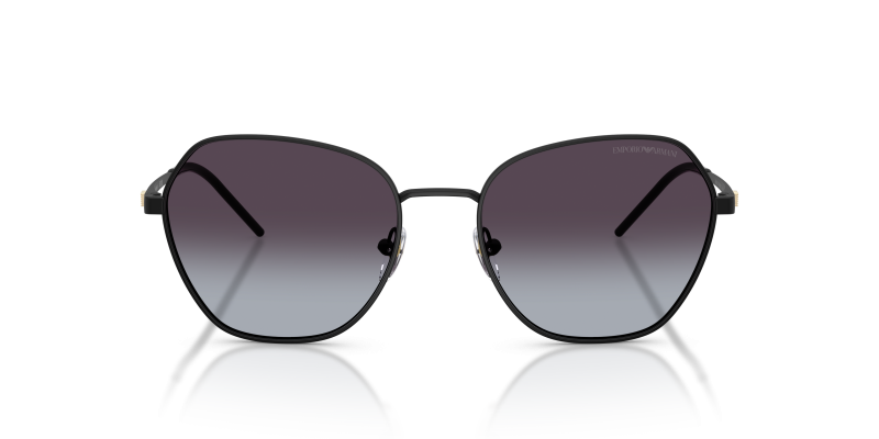 Emporio Armani Sun EA2161 30018G Matte Black Grey Gradient Emporio Armani EA2161 30018G แว่นกันแดดสีดำด้านเลนส์เทาไล่ระดับ ทรงเรขาคณิตผู้หญิง ด้านหน้า