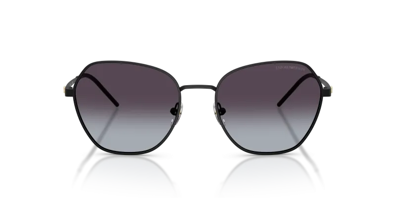 Emporio Armani Sun EA2161 30018G Matte Black Grey Gradient Emporio Armani EA2161 30018G แว่นกันแดดสีดำด้านเลนส์เทาไล่ระดับ ทรงเรขาคณิตผู้หญิง ด้านหน้า