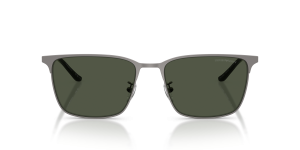 Emporio Armani EA2164D 30039A แว่นกันแดดสีกันเมทัลด้านเลนส์เขียวเข้มโพลาไรซ์ ทรงสี่เหลี่ยมผู้ชาย ด้านหน้า