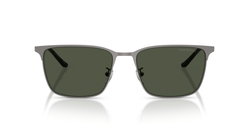 Emporio Armani Sun EA2164D 30039A Matte Gunmetal Polar Dark Green Emporio Armani EA2164D 30039A แว่นกันแดดสีกันเมทัลด้านเลนส์เขียวเข้มโพลาไรซ์ ทรงสี่เหลี่ยมผู้ชาย ด้านหน้า