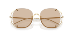 Emporio Armani Sun EA2168 301393 Shiny Pale Gold Light Brown Emporio Armani EA2168 301393 close-up ด้านหน้า