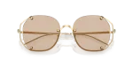 Emporio Armani Sun EA2168 301393 Shiny Pale Gold Light Brown Emporio Armani EA2168 301393 close-up ด้านหน้า
