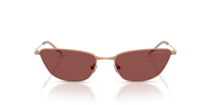 Emporio Armani EA2174B 301175 ด้านหน้า แว่นกันแดดทรงตาแมว Rose Gold เลนส์ม่วงเข้ม