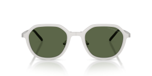 แว่นกันแดด Emporio Armani EA2176 301571 สีเงินด้าน เลนส์เขียวเข้ม มุมหน้า