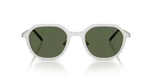 แว่นกันแดด Emporio Armani EA2176 301571 สีเงินด้าน เลนส์เขียวเข้ม มุมหน้า