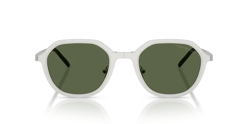 แว่นกันแดด Emporio Armani Sun EA2176 301571 Matte Silver Dark Green แว่นกันแดด Emporio Armani EA2176 301571 สีเงินด้าน เลนส์เขียวเข้ม มุมหน้า