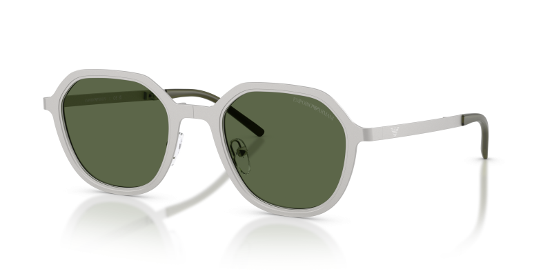 แว่นกันแดด Emporio Armani EA2176 301571 สีเงินด้าน มุมสามส่วนสี่