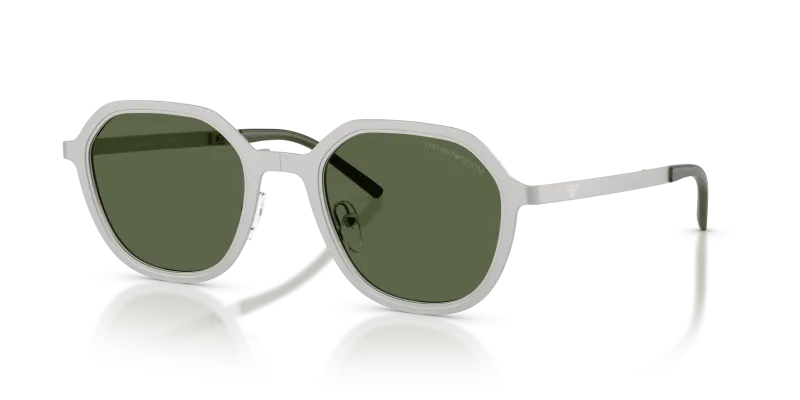 แว่นกันแดด Emporio Armani EA2176 301571 สีเงินด้าน มุมสามส่วนสี่