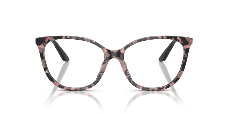 Emporio Armani EA3249U 5766 ด้านหน้า แว่นสายตาทรงตาแมวอะซิเตท Pink Havana ขาดำ