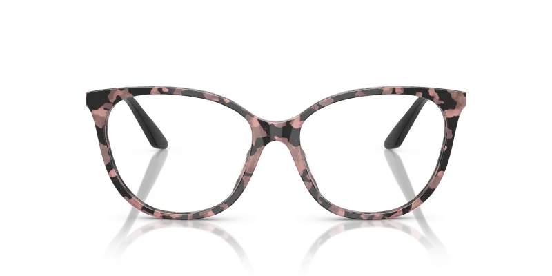 Emporio Armani Optic EA3249U 5766 Shiny Pink Havana Emporio Armani EA3249U 5766 ด้านหน้า แว่นสายตาทรงตาแมวอะซิเตท Pink Havana ขาดำ