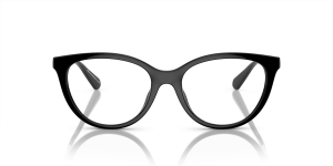 Emporio Armani EA4213U 50171W ด้านหน้า แว่นกันแดดทรงตาแมวดำประกายขาทองอ่อน สำหรับผู้หญิง