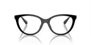 Emporio Armani EA4213U 50171W ด้านหน้า แว่นกันแดดทรงตาแมวดำประกายขาทองอ่อน สำหรับผู้หญิง