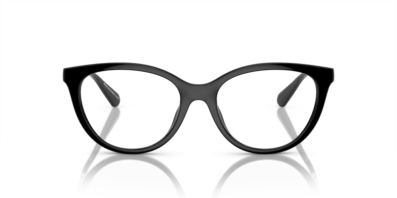 Emporio Armani Sun EA4213U 50171W Shiny Black Clear Emporio Armani EA4213U 50171W ด้านหน้า แว่นกันแดดทรงตาแมวดำประกายขาทองอ่อน สำหรับผู้หญิง