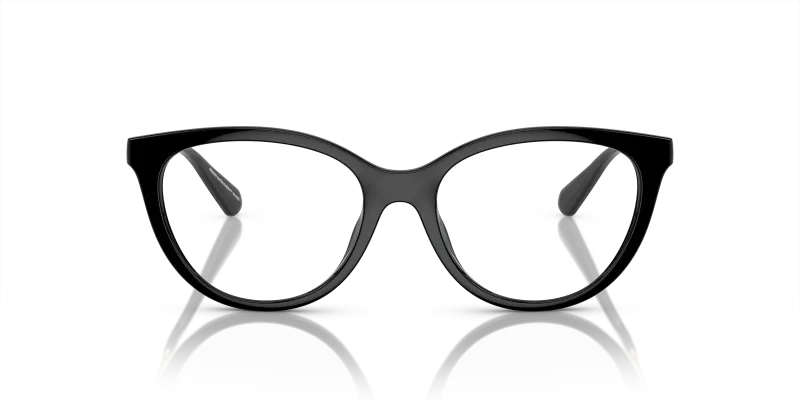 Emporio Armani EA4213U 50171W ด้านหน้า แว่นกันแดดทรงตาแมวดำประกายขาทองอ่อน สำหรับผู้หญิง