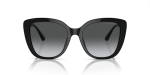 Emporio Armani EA4214U 50178G ด้านหน้า แว่นกันแดดทรงผีเสื้ออะซิเตทดำประกาย เลนส์โพลาไรซ์เทาไล่สี