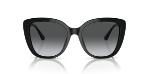 Emporio Armani EA4214U 50178G ด้านหน้า แว่นกันแดดทรงผีเสื้ออะซิเตทดำประกาย เลนส์โพลาไรซ์เทาไล่สี