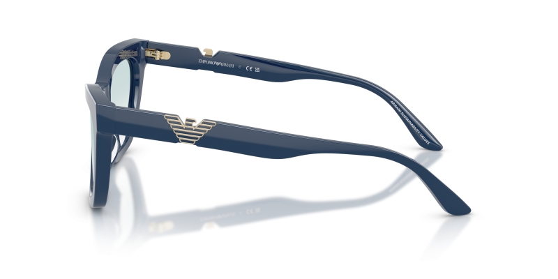 แว่นกันแดด Emporio Armani EA4259U 63253F มุมข้าง อะซิเตทน้ำเงินประกาย