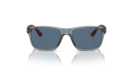 Emporio Armani Sun EK4002F 507280 Shiny Transparent Blue Dark Blue Emporio Armani EK4002F 507280 แว่นกันแดดเด็กน้ำเงินโปร่งใส เลนส์น้ำเงินเข้ม ด้านหน้า
