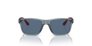 Emporio Armani EK4002F 507280 แว่นกันแดดเด็กน้ำเงินโปร่งใส เลนส์น้ำเงินเข้ม ด้านหน้า